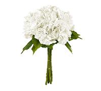 Yatim 21In White Artificial Hydrangea Flowers 5 Pcs Fake Hydrangea Silk Flowers for Wedding Centerpieces Bouquets DIY Floral Decor Home Decoration with Stems