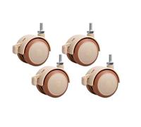 YATINGZHANG Castor Wheels 4 Pcs/Set Casters Flip Wheels Screw Accessories Universal Brake Pulleys Silent Rollers Bearing 80KG Sturdy Durable Casters Wheels(D-M8)