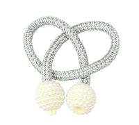 YATINGZHANG Tie Backs For Curtains 1Pcs Pearl Buckle Curtain Clip Tieback Holdbacks Tie Backs Strap Ball Hanging Lace Accessories(Silver)