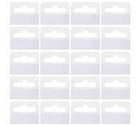 Yatinkim 100 PCS 4.5 X 3.5cm Sticky Hanging Tabs Self Adhesive Hanging Tabs Clear Sticky Tab with Hole Clear Hook for Store Retail Display Office Labels Stickers Key Tags Sale Items