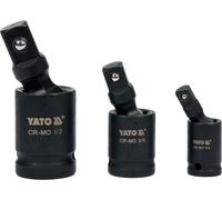 Impact Universal Joint Set 3 pcs 1/4" 3/8" 1/2" Yato Professional YT-10643