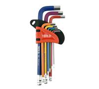 YATO Colorful Hex Key Set CrV 9-Piece Ball Head
