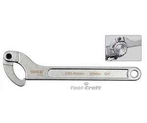 YATO flexible hook wrench, adjustable wrench sizes 210 to 470mm, range 15-180mm