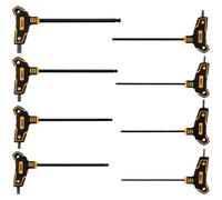 YATO Hex Ball Head Wrench Set 8 Pieces - Ergonomic Non-Slip Handles Made of CrV 6150 Steel Versatile Tool for Car Repairs, Heavy Duty Bit Set