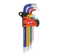 Yato Hexagonal Key Set 9 Pieces Longer arms Sizes 1.5-10mm S2 Steel (YT-05631)