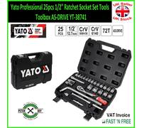 Yato Professional 25pcs 1/2" Ratchet Socket Set Tools Toolbox AS-DRIVE YT-38741