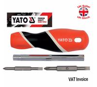 Yato Professional 4 In 1 Interchangeable Screwdriver Set Slotted PH1PH2 YT-25971