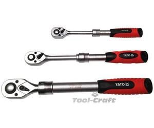 Yato professional heavy duty telescopic ratchet handles 1/4", 3/8", 1/2"