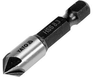 YATO Professional HSS Countersink, Positioning Tip, Indestructible Due to Low Friction, Maximum Heat Resistance, Choice of Sizes 6.3/8.3/10.4/12.4/16.5/20