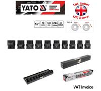 Yato Professional Impact Power Impact Wrench Socket Set 1/2" Short 10PCS 10-22mm