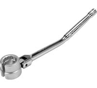 YATO Professional Ring Spanner for Lambda Sensor with Joint, SW 22, Length: 270 mm, Tiltable, 6/12 Point, Hexagonal 12-Corner, Ring Spanner, Open Lambda Sensor, Socket, Joint Lever, Double Socket