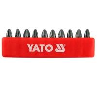Yato PZ2 Non Long Bed Throw Screwdriver Bits Set 10 Pieces 25 mm (YT-0471)