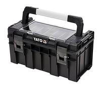 Yato Tool Box - Construction Site Box - Empty Transport Case - Carry Insert - 7 Compartments - 450 x 260 x 240 mm
