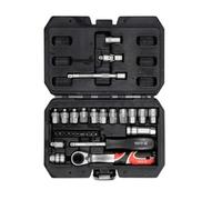 YATO Tool Box Socket Set Ratchet Box 1/4 Inch Ratchet Box Nut Box Car Tool Set 29 Pieces