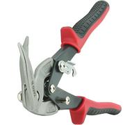 YATO Vertical Offset Snips Left - Sturdy and Efficient Cutting Tool for Tin and Sheet Metal, Sand Blasted Blades with High Carbon Steel Material, Ergonomic Non-Slip Handgrip, Red