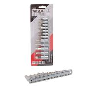 YATO Socket set YT-04332 12 Chrome Vanadium Steel Female Torx 1/4, 3/8