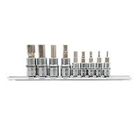 YATO Socket set YT-04401 9 Chrome Vanadium Steel Hexagon Socket 1/4, 3/8