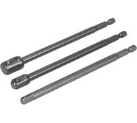YATO HEX Socket Adaptor Set 3 pcs, 1/2", 3/8", 1/4" 150mm Long (YT-04628)