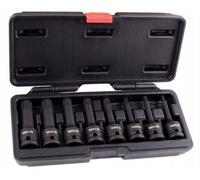 Yato Yt-1069, 1/2" Impact Spline Bits Sockets Set 8Pcs Sizes M5-M18, Crmo Steel