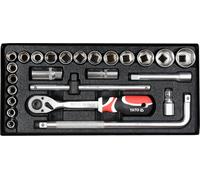 YATO YT-12671 Hexagonal socket wrenches set 1/2" Number of tools: 25