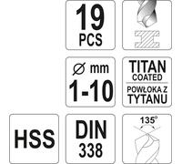 YATO YT-44675 Twist Drill Bit Set