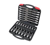 YATO YT-77540 30-Piece Hex Socket Set 55-200mm S2 Steel 1/2" Drive