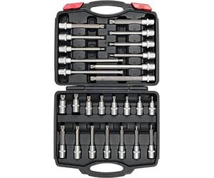 YATO YT-77542 26 Piece Groove Set Length 55-200 mm S2 Steel 1/2 Inch Drive
