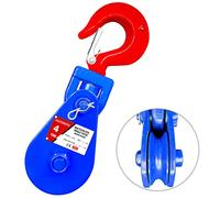 YATOINTO 4 ton Snatch Block with Hook, 4.5" Sheave 1/2" Inch Wire Rope Snatch Block, 8800lbs Snatch Pulley for Rollback Wrecker Car Hauler Winch