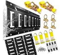 YATOINTO E Track Tie-Down Rail Kit 42 Pcs, All-in-One Ready-to-Use E Track Kit Including Rails, O-Rings, Anchors & Self-Drilling Screws for Cargo/Enclosed Trailers, 4400 lbs Break Strength