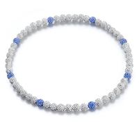 YATOJUZI Baseball Necklace for Men 16"/18"/20" Glitter Rhinestone Clay Beaded Necklace for Men Shiny Cool Baseball Accessories Drip Necklaces Gifts for Players Team Lovers, 20inches, Rhinestone, No