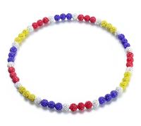 YATOJUZI Baseball Necklace for Men 16"/18"/20" Glitter Rhinestone Clay Beaded Necklace for Men Shiny Cool Baseball Accessories Drip Necklaces Gifts for Players Team Lovers, 20inches, Rhinestone, No