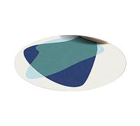 YATOLA Rug Girls Bedroom Décor Rugs for Teens Dorm Nursery Bedroom Living Room Area Rug for Baby Toddler Room Soft Faux Wool Grey Blue Black Fluffy Anti-Skid Bottom Carpet Round(White1 120x120CM)