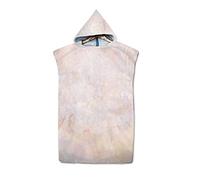 YATOLA Surf Poncho Towel Man Woman Girl Boy Bath Robe with Hood Changing Towel Robe Quick Dry for Surfing Swimming Outdoor Hooded Beach Towel Poncho Grey Beige Marble Pattern (70 x 90cm, Beige)