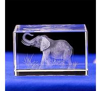 YATOSEEN 3D Laser Crystal Elephant Ornament Figurine Gift, Home Decor Craft Elephant Gift for Lovers, Anniversary, Valentine's Day, Birthday