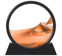YATOSEEN Moving Sand Art Desktop Ornament, 3D Sandscape in Motion Display Flowing Sand Painting Frame, Relaxing for Home Office Work Decor