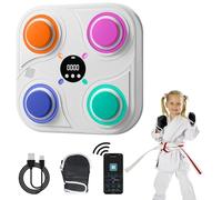 YATOSEEN Music Boxing Machine, Boxing Machine with Gloves and LED Lights, Smart Music Boxing Machine 4 Modes, Boxing Machine Wall Mounted for Kids, Adult and Family