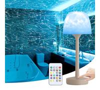 YATOSEEN Spa-Like Shower Lamp - Waterproof Bathroom Lamp with 16 Color, Rechargeable Ocean Wave Projector with Touch & Remote Control, Water Wave Lamp for Bathroom/Bathtub/Bedroom/Study/Living Room