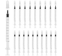 Yatrosynth 20Pcs 1ml Syringes Colostrum Syringe with Caps, No Needle Individually Wrapped, for Refilling and Measuring Liquids, Scientific Labs, Pet Feeding