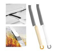 Yatrosynth 2Pcs Crevice Cleaning Brushes, Hard Bristle Crevice Cleaning Brush for Small Spaces, Groove Gap Cleaning Brush, for Shower, Kitchen, Window(1 Beige + 1 White)