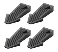 Yatrosynth Pack of 4 Door Stop, Rubber Door Stoppers, Heavy-Duty Non, Anti-Skid, Durable Ideal for Floors, Carpets, Tiles & Wood - Black