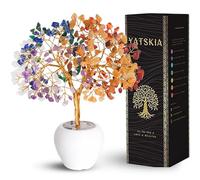 YATSKIA 7 Chakra Tree, Crystals and Healing Stones, Chakra Tree of Life Crystal Tree for Positive Energy, Birthday Gifts for Women, Home Office Decor, House Warming Gifts New Home, Spiritual Gifts
