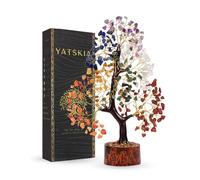 Yatskia 7 Chakra Tree Of Life, Birthday Gifts For Women, Crystal Tree Home Office Decor, Healing Crystals Room Decor, House Warming Gifts New Home (10-12 Inch, 300 Beads)