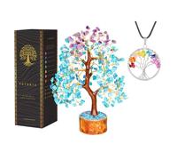 YATSKIA Amethyst and Turquoise Crystal Tree of Life - Crystal Decor - Spiritual Gifts - Meditation Decor - Gemstone Tree