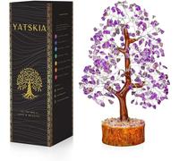 Yatskia Amethyst Tree - Amethyst & Chakra Tree of Life, Healing Crystals, Spiritual Home Decor, Reiki Gifts, Gemstones
