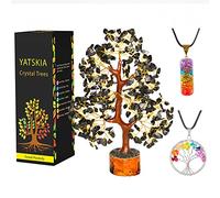 YATSKIA Black Tourmaline Tree - Haeling Crystal - Gemstone Money Tree - Reiki Healing Tree - Chakra Balancing - Home Decor - Spiritual Gifts