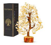 YATSKIA Citrine Crystal Stone - Crystals Tree, Gem Tree, Bonsai Trees, Tree for Home, Crystal Tree of Life, Meditation Accessories, Fake Bonsai, Crystal Tree for Positive Energy