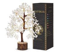 YATSKIA Clear Quartz Crystal Tree, Healing Crystals Gem Tree, Gifts for Women, Feng Shui Tree of Life Bedroom Decor, Birthday Gifts for Mum, Decorative Home Accessories, Positivity Gifts