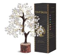 Yatskia Clear Quartz Crystal Tree Of Life, Gem Stones And Crystals, Gifts For Women, Ornaments For The Home, Office Decor, Birthday Gift For Women, Good Luck Housewarming Gifts