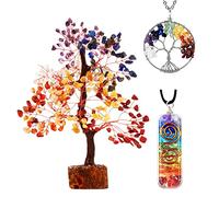 YATSKIA Crystal Bonsai Tree of Life - Seven Chakra Gemstones - Home Decor - Necklaces - House Warming and Spiritual Gifts for New Home