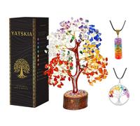 YATSKIA Crystal Tree - Seven Chakra Tree - Bonsai Tree - Healing Crystals - Crystals and Gemstones - Home Decor - Spiritual Gifts